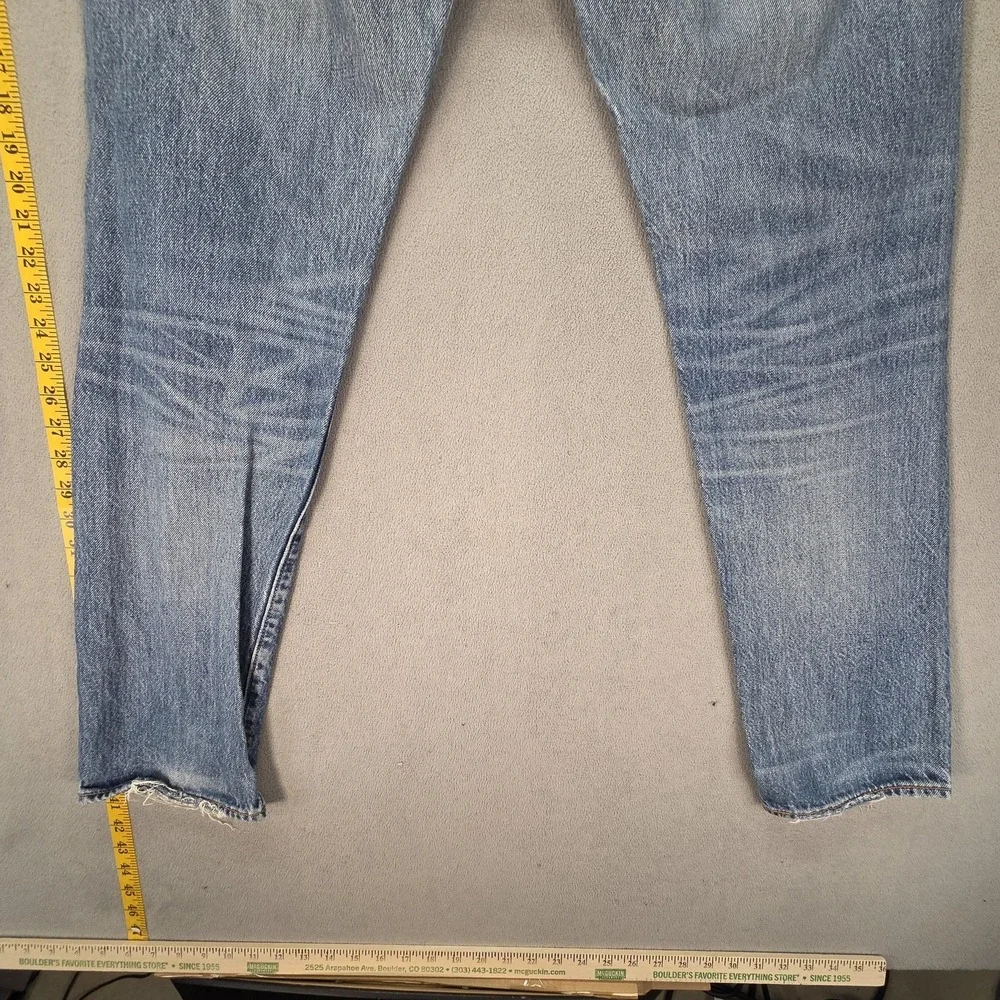 Levis 501 Jeans Mens Selvedge Medium Blue Tapered Whiskers‎ Honeycomb Fits 30x31